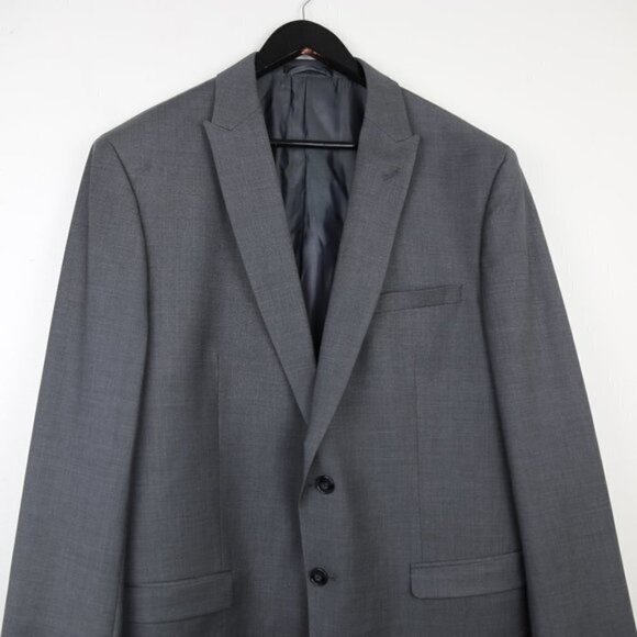Calvin Klein Wool Blend Men's Grey Suit Blazer 46R - Picture 2 of 6
